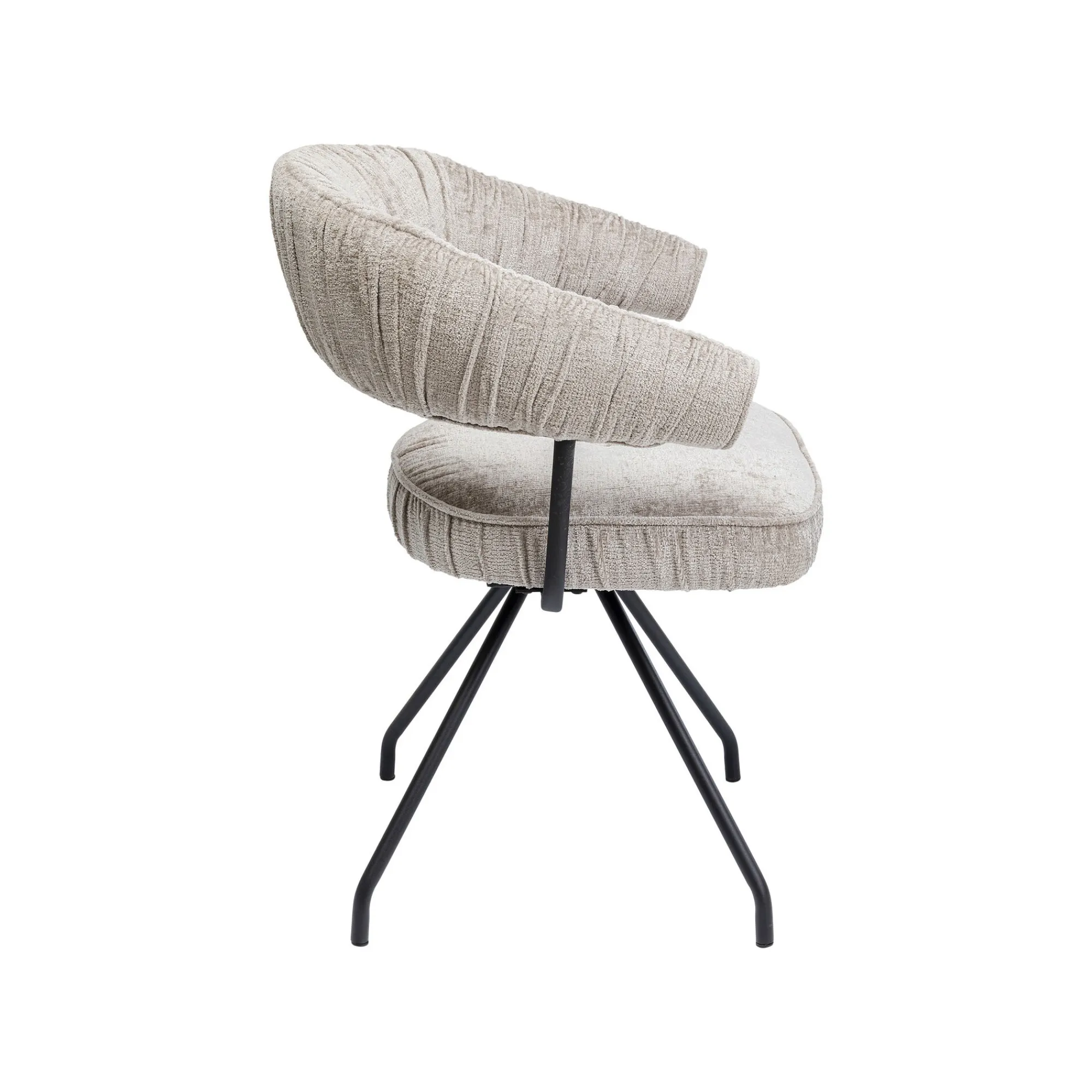 KARE Design Chaise Avec Accoudoirs Pivotante Arabella Grise ^ Chaise