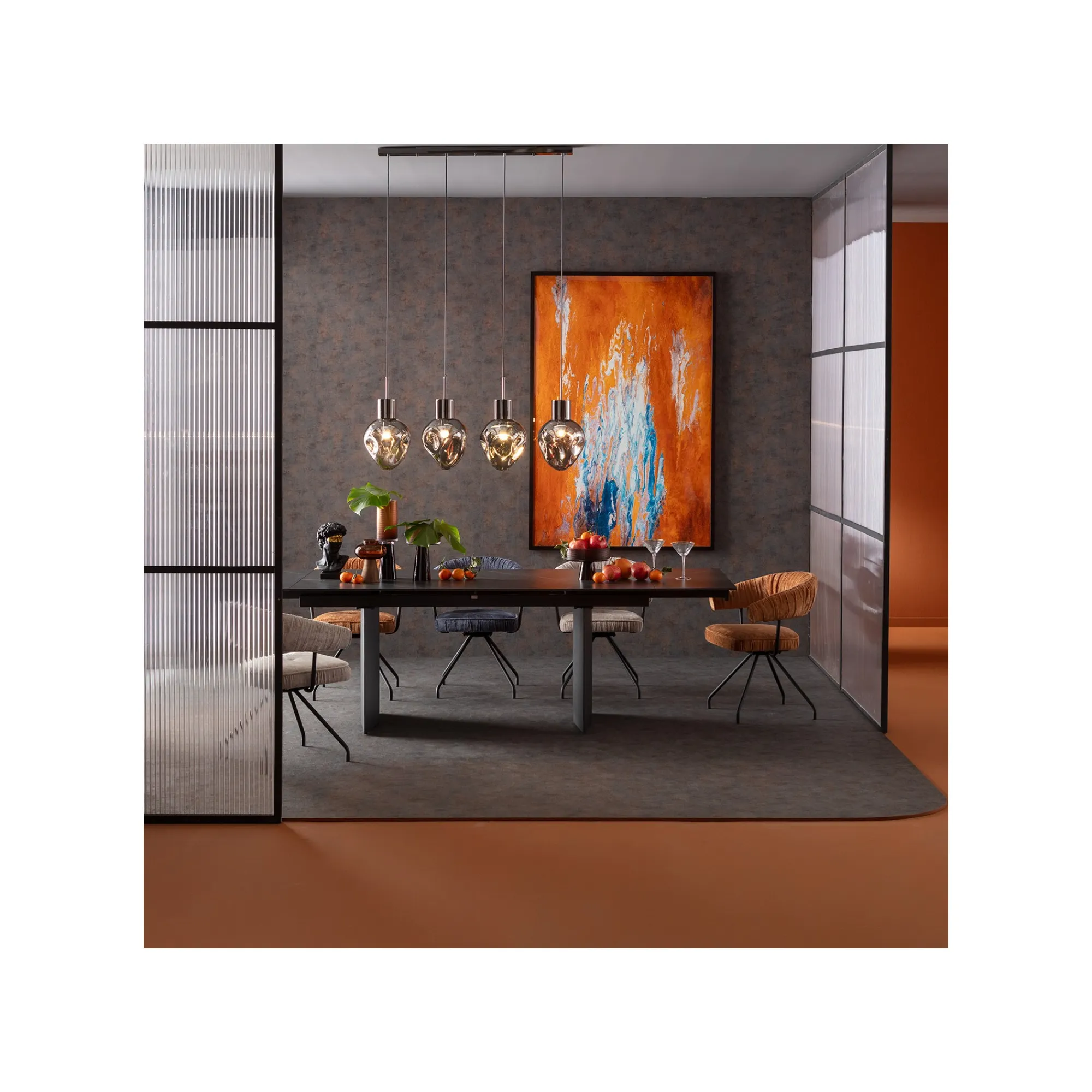 KARE Design Chaise Avec Accoudoirs Pivotante Arabella Bleue ^ Chaise