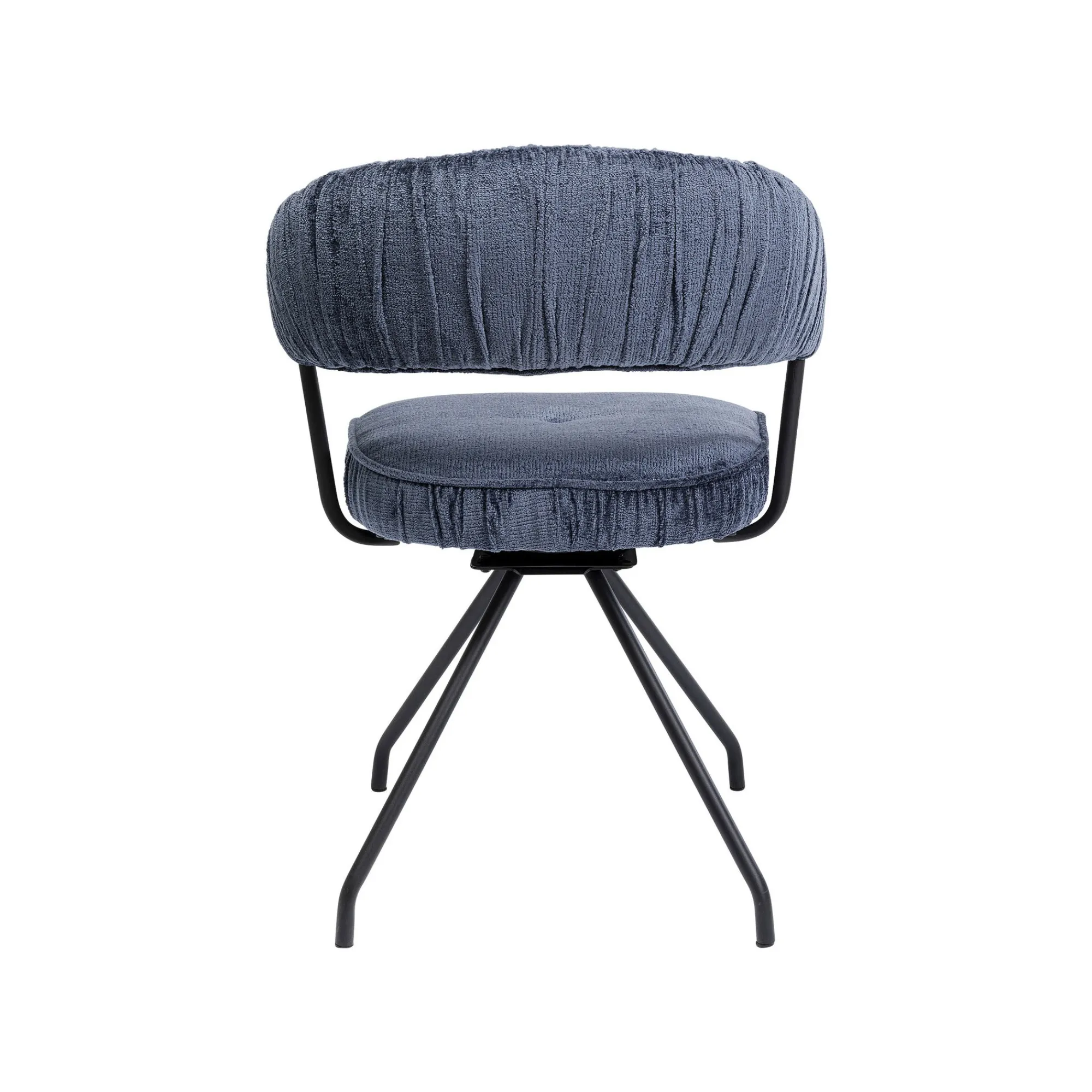 KARE Design Chaise Avec Accoudoirs Pivotante Arabella Bleue ^ Chaise
