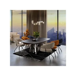 KARE Design Chaise Avec Accoudoirs Pivotante Arabella Orange ^ Chaise