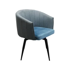 KARE Design Chaise Avec Accoudoirs Pivotante Merida Bleue ^ Chaise