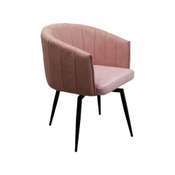 KARE Design Chaise Avec Accoudoirs Pivotante Merida Rose ^ Chaise