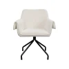 KARE Design Chaise Avec Accoudoirs Pivotante Bess Crème ^ Chaise|Chaise De Bureau