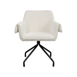 KARE Design Chaise Avec Accoudoirs Pivotante Bess Crème ^ Chaise|Chaise De Bureau