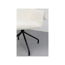 KARE Design Chaise Avec Accoudoirs Pivotante Bess Crème ^ Chaise|Chaise De Bureau