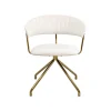 KARE Design Chaise Avec Accoudoirs Pivotante Belle Velours Crème ^ Chaise De Bureau|Chaise