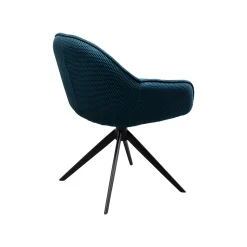 KARE Design Chaise Avec Accoudoirs Pivotante Carlito Mesh Bleue ^ Chaise