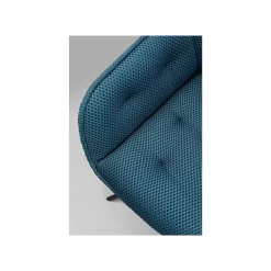 KARE Design Chaise Avec Accoudoirs Pivotante Carlito Mesh Bleue ^ Chaise