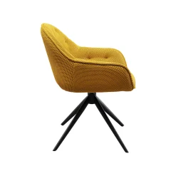 KARE Design Chaise Avec Accoudoirs Pivotante Carlito Mesh Jaune ^ Chaise