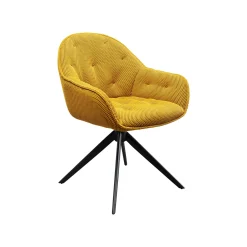 KARE Design Chaise Avec Accoudoirs Pivotante Carlito Mesh Jaune ^ Chaise