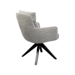KARE Design Chaise Avec Accoudoirs Pivotante Bosse Noire Et Blanche ^ Chaise