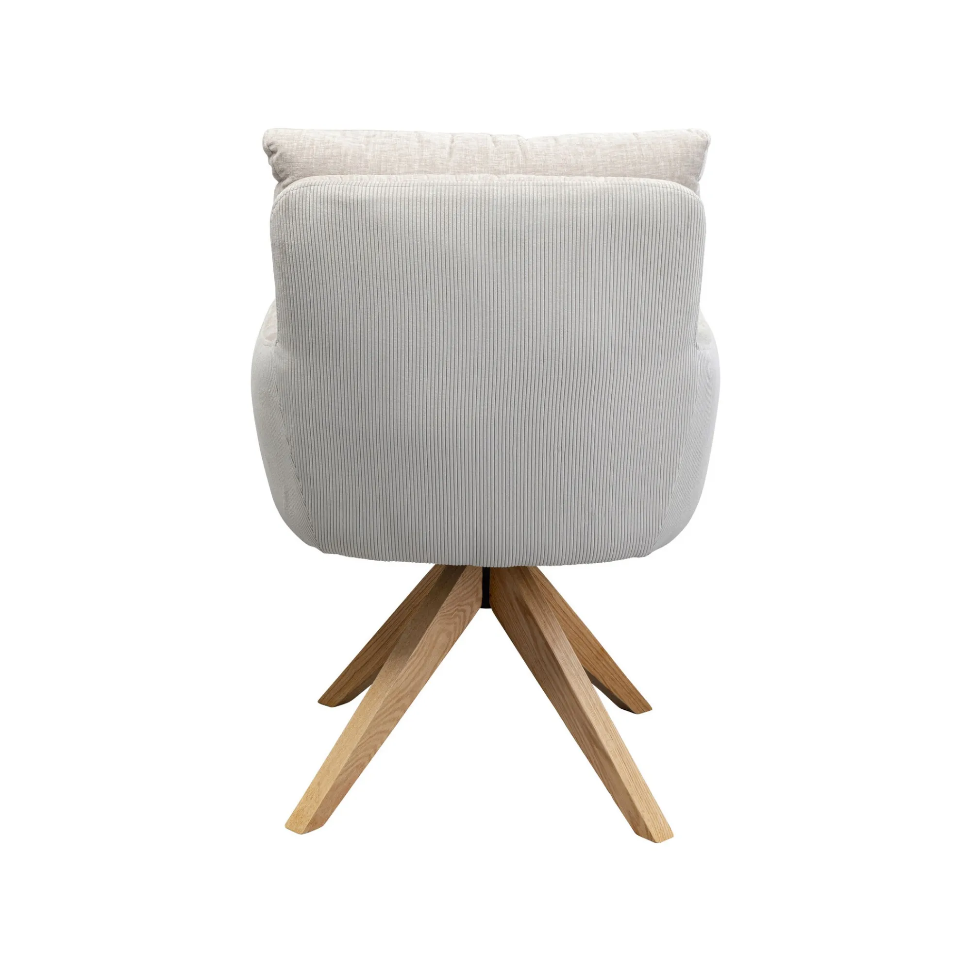 KARE Design Chaise Avec Accoudoirs Pivotante Bosse Crème ^ Chaise