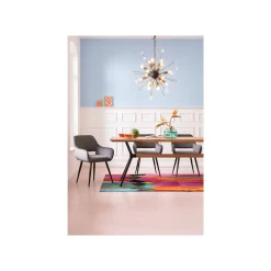 KARE Design Chaise Avec Accoudoirs San Francisco Velours Gris ^ Chaise