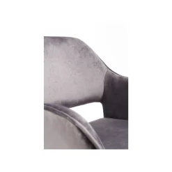 KARE Design Chaise Avec Accoudoirs San Francisco Velours Gris ^ Chaise