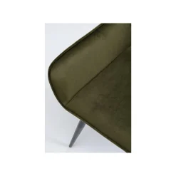 KARE Design Chaise Avec Accoudoirs San Francisco Velours Vert Foncé ^ Chaise