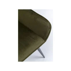 KARE Design Chaise Avec Accoudoirs San Francisco Velours Vert Foncé ^ Chaise