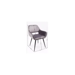 KARE Design Chaise Avec Accoudoirs San Francisco Velours Vert Foncé ^ Chaise