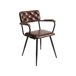KARE Design Chaise Avec Accoudoirs Salsa Marron ^ Chaise