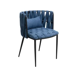 KARE Design Chaise Avec Accoudoirs Saluti Bleue ^ Chaise
