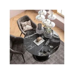KARE Design Chaise Avec Accoudoirs Thelma Grise ^ Chaise