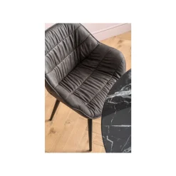 KARE Design Chaise Avec Accoudoirs Thelma Grise ^ Chaise