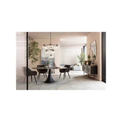 KARE Design Chaise Avec Accoudoirs Thelma Grise ^ Chaise