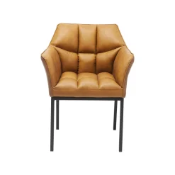 KARE Design Chaise Avec Accoudoirs Thinktank Marron ^ Chaise