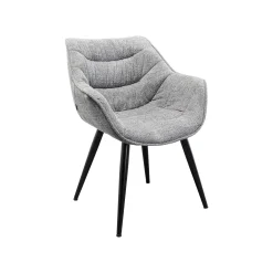 KARE Design Chaise Avec Accoudoirs Thelma Melange Grise ^ Chaise