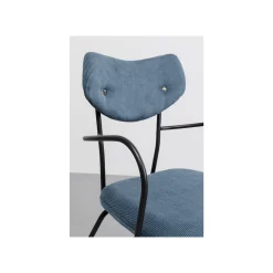 KARE Design Chaise Avec Accoudoirs Viola Bleue ^ Chaise