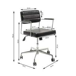 KARE Design Chaise De Bureau Pivotante Dottore Noire ^ Chaise De Bureau