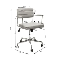 KARE Design Chaise De Bureau Pivotante Dottore Grise ^ Chaise De Bureau