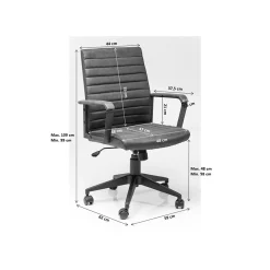 KARE Design Chaise De Bureau Pivotante Labora Noire ^ Chaise De Bureau