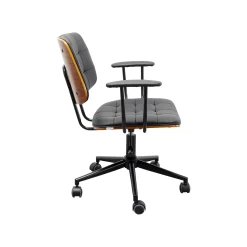 KARE Design Chaise De Bureau Pivotante Nelly Noire ^ Chaise De Bureau
