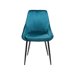 KARE Design Chaise East Side Velours Bleu-vert ^ Chaise
