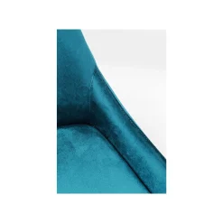 KARE Design Chaise East Side Velours Bleu-vert ^ Chaise