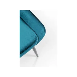 KARE Design Chaise East Side Velours Bleu-vert ^ Chaise