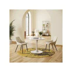 KARE Design Chaise East Side Velours Beige 52cm ^ Chaise