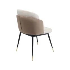KARE Design Chaise Hojas Velours Beige Et Taupe ^ Chaise