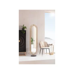 KARE Design Chaise Hojas Velours Beige Et Taupe ^ Chaise