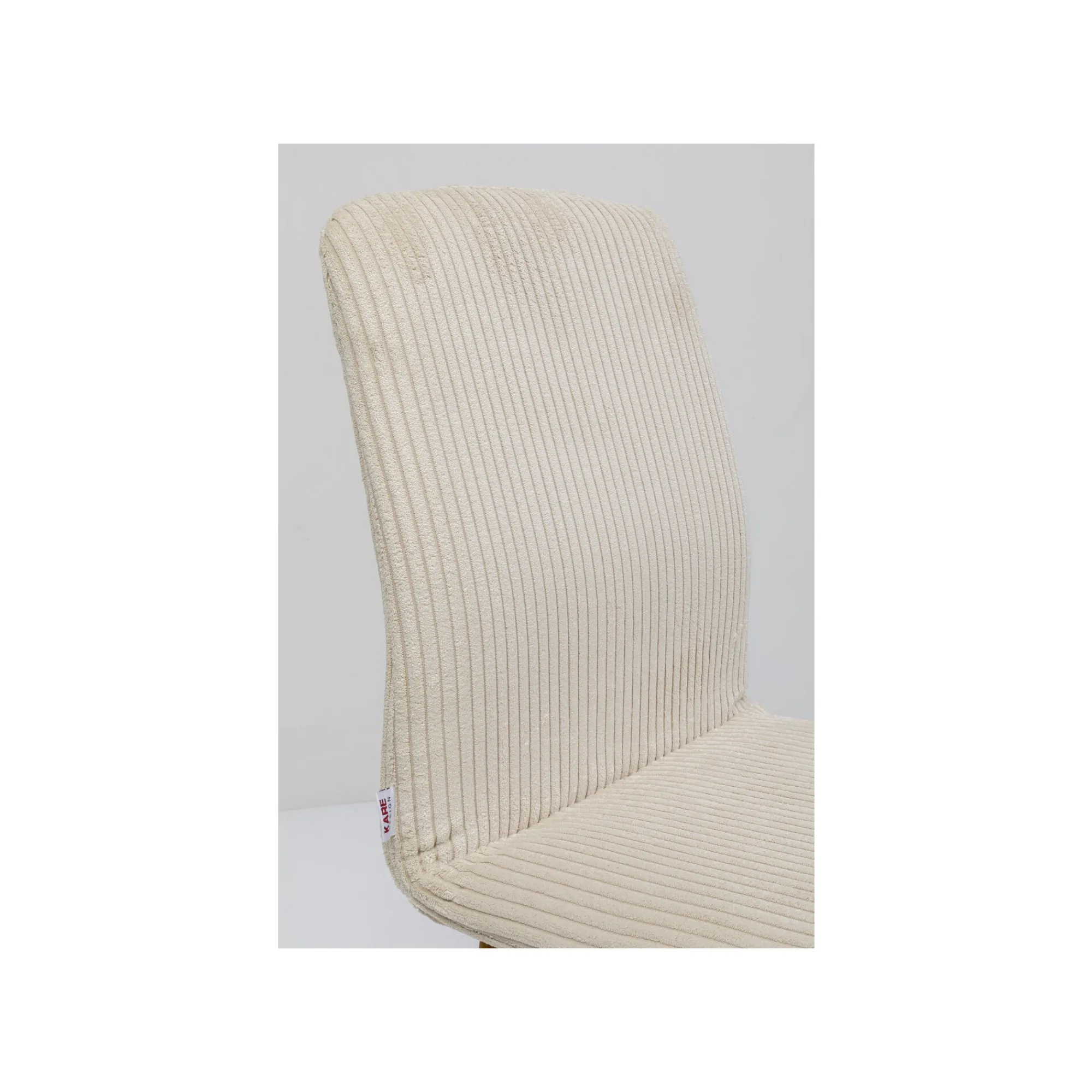 KARE Design Chaise Lara Cord Côtelée Crème ^ Chaise