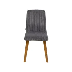 KARE Design Chaise Lara Cord Côtelée Grise ^ Chaise