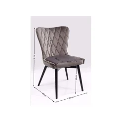 KARE Design Chaise Marshall Velours Gris ^ Chaise