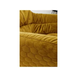 KARE Design Chaise Pivotante Colmar Velours Jaune ^ Chaise