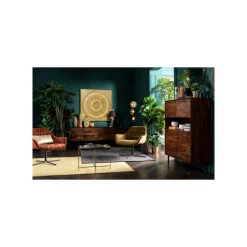 KARE Design Chaise Pivotante Colmar Velours Jaune ^ Chaise