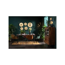 KARE Design Chaise Pivotante Colmar Velours Jaune ^ Chaise
