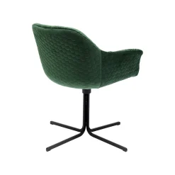 KARE Design Chaise Pivotante Colmar Velours Vert ^ Chaise