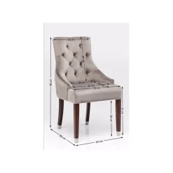 KARE Design Chaise Prince Velours Gris ^ Chaise