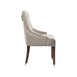 KARE Design Chaise Prince Velours Gris ^ Chaise