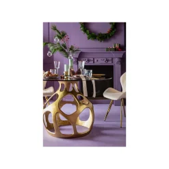 KARE Design Chaise Viva Velours Crème Et Or ^ Chaise