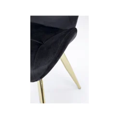 KARE Design Chaise Viva Velours Noir Et Or ^ Chaise